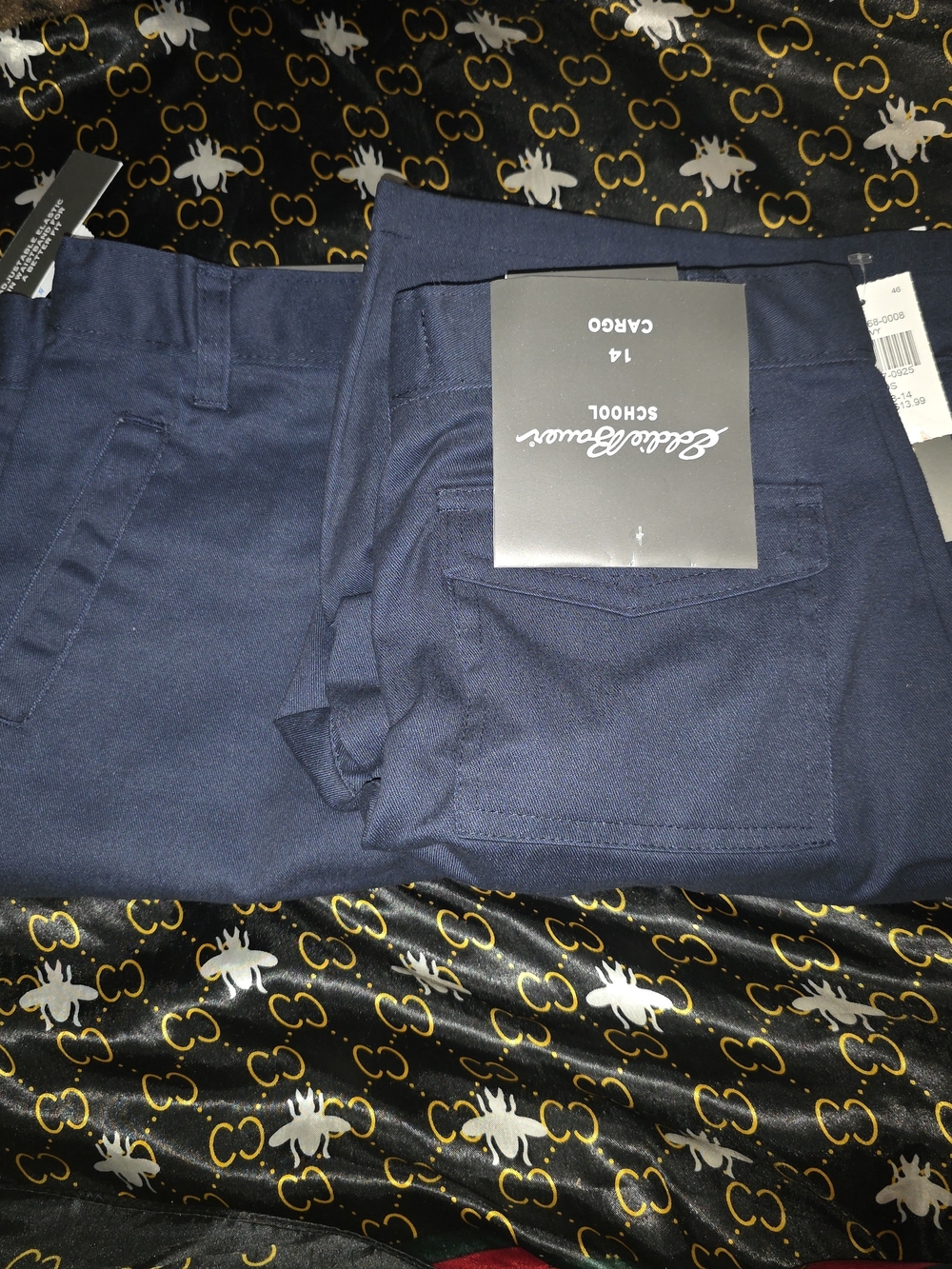 2pc Eddie Bauer Navy School Cargo Shorts